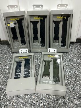 Apple Watch Band Bundle 5pc 38-41mm & 42-49mm Magnetic + Silicone New